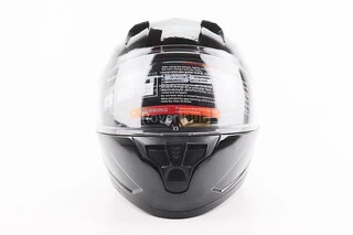 Шолом інтеграл, закритий (сертифікація DOT)+відкидні окуляри BLD-M67 L (59-60см), ЧОРНИЙ глянець