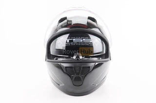 Шолом інтеграл, закритий (сертифікація DOT)+відкидні окуляри BLD-M67 L (59-60см), ЧОРНИЙ глянець