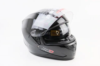 Шлем интеграл, закрытый (сертификация DOT)+откидные очки BLD-M67 М (57-58см), ЧЕРНЫЙ глянец