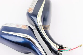 УЦІНКА Дзеркала к-кт "STORM" темно-сині з поворотами, м8 (дефекти фарбування, невелички сколи на склі)