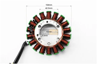 Статор магнето (генератора) Honda CN250/CF250 (18 катушек разъем "мама/папа 1+3") не Viper, тип 3