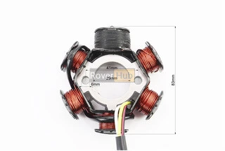 Статор магнето (генератора) Honda DIO AF18/27 (6 катушек разъем "папа 5+1")