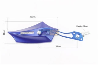 Дзеркала к-кт "ПРИЗМА" SPORT, синій, м8/10 (з регулюванням нахилу), тип 2