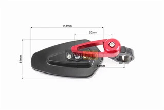 Дзеркала к-кт "ПРИЗМА" SPORT, чорний (кріплення в торець керма під хомути)