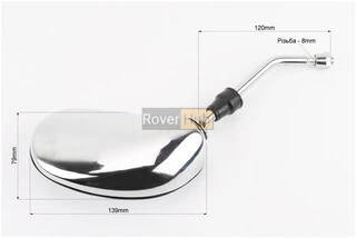 Дзеркала к-кт DIO- хром "краплі", м8 (ліва, права різьба)