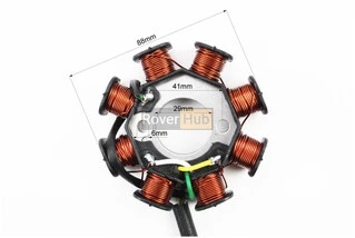 Статор магнето (генератора) Honda WH 100 (8 котушок роз'єм "мама 3 + 1")