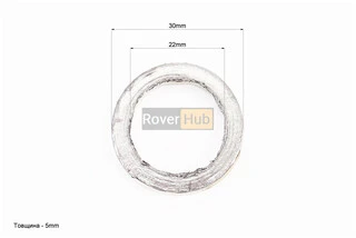 Прокладка глушника кругла (під гол. циліндра) "азбест" 22x30mm