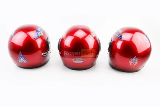 Шолом інтеграл, закритий з коміром, ЧЕРВОНИЙ з малюнком (незначні відмінності малюнків, можливі дефекти фарбування)