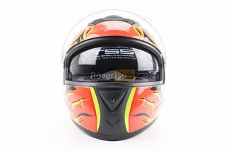 Шлем интеграл, закрытый+очки BLD-М61 S (55-56см), ЖЕЛТО-ОРАНЖЕВЫЙ "Buffalo"