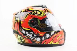 Шлем интеграл, закрытый+очки BLD-М61 М (57-58см), ЖЕЛТО-ОРАНЖЕВЫЙ "Buffalo"