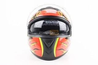 Шлем интеграл, закрытый+очки BLD-М61 М (57-58см), ЖЕЛТО-ОРАНЖЕВЫЙ "Buffalo"