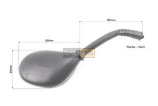 Дзеркала к-кт DIO- чорні "краплі", м10 "довга ніжка в чохлі гумовому"