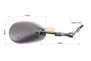 Дзеркала к-кт DIO- чорні "краплі", м10 "довга ніжка"