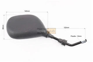 Дзеркала к-кт DIO- чорні "краплі", м10 "довга ніжка"