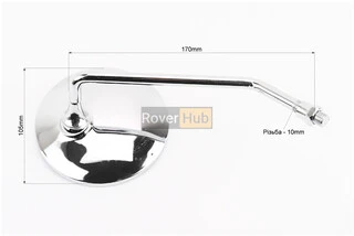 Дзеркала к-кт Круглі-ХРОМ "Delta", м10