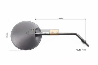 Зеркала к-кт Круглые-черные "Delta", м8