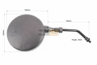 Дзеркала к-кт Круглі-чорні "МОТО", м8