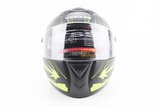 Шлем интеграл, закрытый (сертификация DOT)+откидные очки BLD-M61 S (55-56см), ЧЕРНО-ЖЕЛТЫЙ (флюоресцентный)