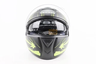 Шлем интеграл, закрытый (сертификация DOT)+откидные очки BLD-M61 M (57-58см), ЧЕРНО-ЖЕЛТЫЙ (флюоресцентный)