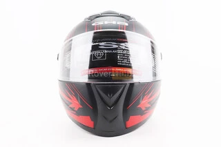 Шлем интеграл, закрытый (сертификация DOT)+откидные очки BLD-M61 S (55-56см), ЧЕРНО-КРАСНЫЙ (флюоресцентный)