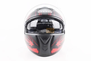 Шлем интеграл, закрытый (сертификация DOT)+откидные очки BLD-M61 S (55-56см), ЧЕРНО-КРАСНЫЙ (флюоресцентный)