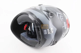 Шлем интеграл, закрытый (сертификация DOT)+откидные очки BLD-M61 S (55-56см), ЧЕРНО-СЕРЫЙ (флюоресцентный)