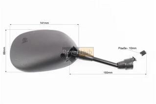 Дзеркала к-кт чорні "краплі", м10