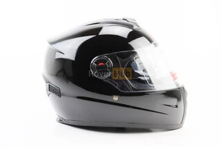 Шолом інтеграл, закритий+окуляри BLD-М61 М (57-58см), ЧОРНИЙ глянець