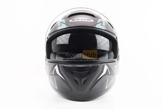 Шолом інтеграл, закритий+відкидні окуляри ZS-806F Solid M, ЧОРНИЙ мат з малюнком