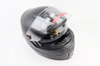 Шолом інтеграл, закритий+окуляри BLD-М61 S (55-56см), ЧОРНИЙ матовий