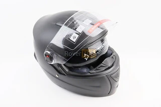 Шолом інтеграл, закритий+окуляри BLD-М61 М (57-58см), ЧОРНИЙ матовий