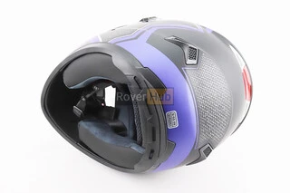 Шолом інтеграл, закритий+окуляри BLD-М61 S (55-56см), ЧОРНО-СИНІЙ