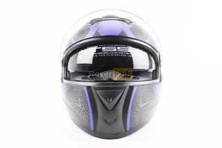 Шолом інтеграл, закритий+окуляри BLD-М61 S (55-56см), ЧОРНО-СИНІЙ