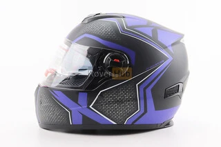 Шолом інтеграл, закритий+окуляри BLD-М61 М (57-58см), ЧОРНО-СИНІЙ