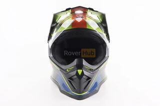 Шолом кросовий/ендуро/АТV зі склом BLD-819-7 L (59-60см), ЧОРНИЙ/ЖОВТО-ПОМАРАНЧЕВИЙ