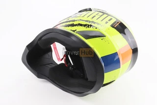 Шлем кроссовый/эндуро/АТV со стеклом BLD-819-7 S (55-56см), ЧЕРНЫЙ/ЖЕЛТО-ОРАНЖЕВЫЙ