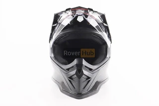 Шолом кросовий/ендуро/АТV зі склом BLD-819-7 L (59-60см), ЧОРНИЙ глянець