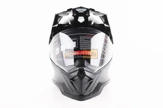 Шолом кросовий/ендуро/АТV зі склом BLD-819-7 S (55-56см), ЧОРНИЙ глянець