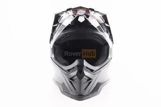 Шолом кросовий/ендуро/АТV зі склом BLD-819-7 S (55-56см), ЧОРНИЙ глянець