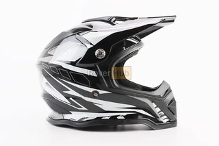 Шолом кросовий/ендуро/АТV BLD-819-7 L (59-60см), ЧОРНО-БІЛИЙ