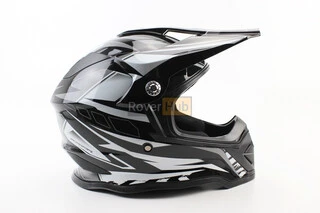 Шолом кросовий/ендуро/АТV BLD-819-7 М (57-58см), ЧОРНО-БІЛИЙ