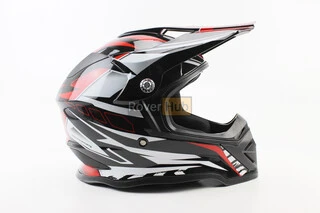 Шолом кросовий/ендуро/АТV BLD-819-7 М (57-58см), ЧОРНО-ЧЕРВОНИЙ