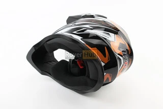 Шолом кросовий/ендуро/АТV BLD-819-7 М (57-58см), ЧОРНО-ПОМАРАНЧЕВИЙ