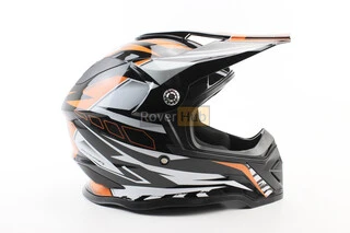 Шолом кросовий/ендуро/АТV BLD-819-7 М (57-58см), ЧОРНО-ПОМАРАНЧЕВИЙ