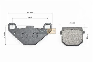 Гальмівні колодки (дискові) Suzuki AD50; KAWASAKI- AH 80 / KMX 125 / KDX 125 / KX 80 / KXF 250; HYOSUNG SD50; DAELIM-ET 250;