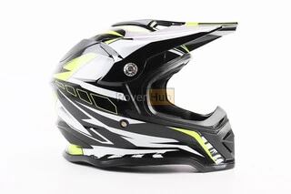 Шлем кроссовый/эндуро/АТV BLD-819-7 L (59-60см), ЧЕРНЫЙ/НЕОНОВО-ЖЕЛТЫЙ