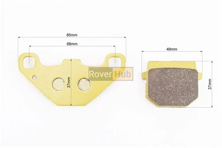 Гальмівні колодки (дискові) Suzuki AD50; KAWASAKI- AH 80 / KMX 125 / KDX 125 / KX 80 / KXF 250; HYOSUNG SD50; DAELIM-ET 250;