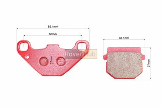 Гальмівні колодки (дискові) Suzuki AD50; KAWASAKI- AH 80 / KMX 125 / KDX 125 / KX 80 / KXF 250; HYOSUNG SD50; DAELIM-ET 250;