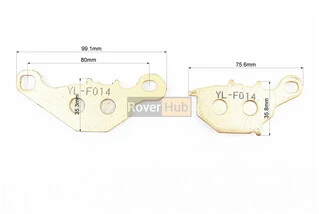 Гальмівні колодки (дискові) Suzuki AD100 / RM 80 / RM 85 / DR-Z 125; KAWASAKI KLX 125L / KMX 125 к-кт жовті
