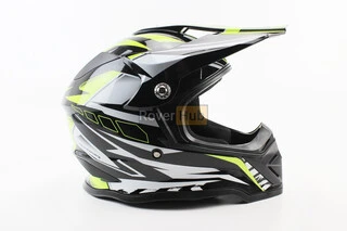 Шолом кросовий/ендуро/АТV BLD-819-7 М (57-58см), ЧОРНИЙ/НЕОНОВО-ЖОВТИЙ